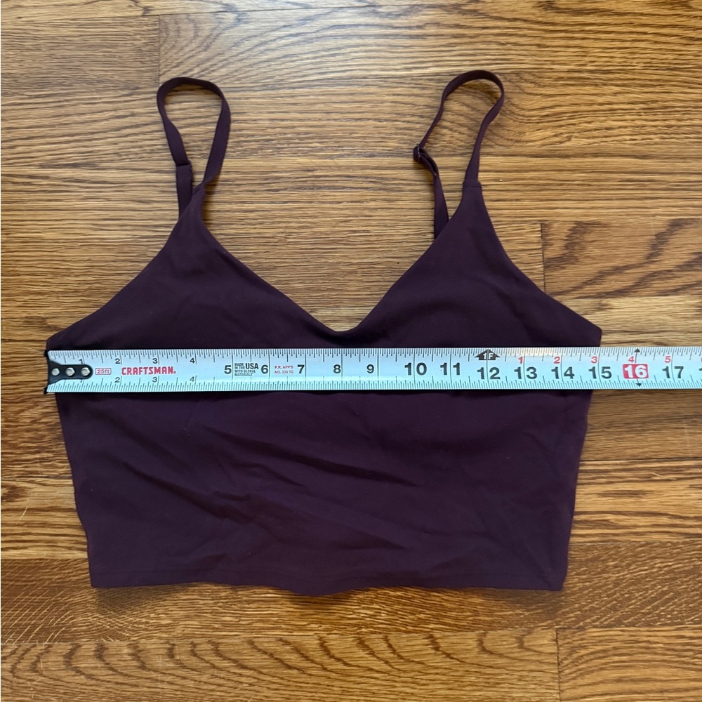 Athleta Elation V-neck crop Spiced Cabernet